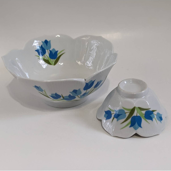 Vintage 60's 70's Flower Power Lotus Bowl Set, Japanese Nesting Lotus Bowls - Picture 4 of 10